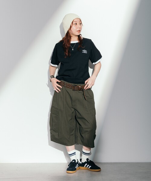 UMBRO ネイビー 長袖シャツ　FREAKS STORE フリークス　アンブロ セール】UMBRO × FREAK'S STORE/アンブロ 別注 Line T-shirt