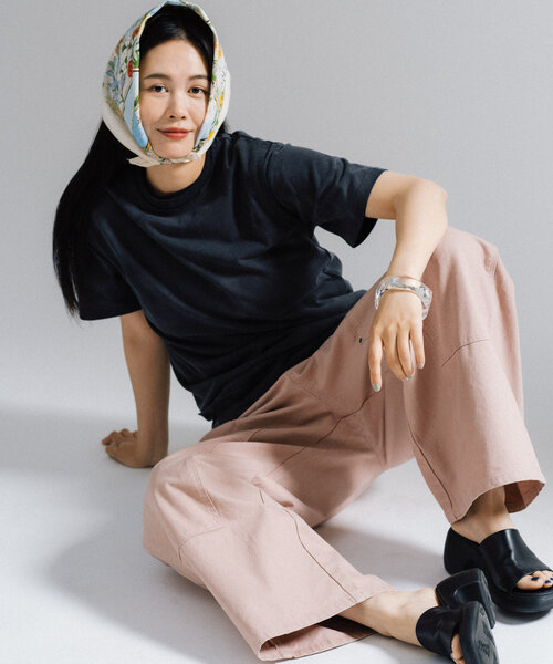 WHIMSIC（ウィムジック）の「【WHIMSIC/2サイズ展開/新色追加】ダブルニーペインターパンツ*（その他パンツ・レディース・チャコールグレー/オフホワイト/インディゴブルー/ピンク・1/2）」の9枚目の写真