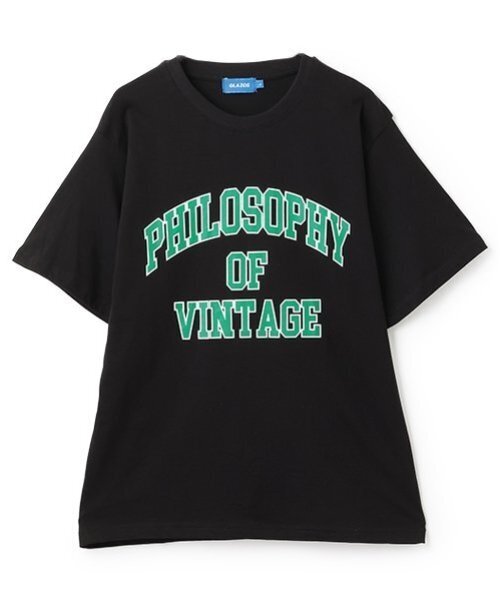 GLAZOS（グラソス）の「【大人向けサイズあり】【プチプラ】フロントカレッジロゴ半袖Tシャツ（Tシャツ/カットソー・キッズ・ホワイト/ベージュ/カーキ/ブルー/ブラック/グレー・S/M/L/LL）」の2枚目の写真