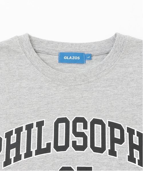 GLAZOS（グラソス）の「【大人向けサイズあり】【プチプラ】フロントカレッジロゴ半袖Tシャツ（Tシャツ/カットソー・キッズ・ホワイト/ベージュ/カーキ/ブルー/ブラック/グレー・S/M/L/LL）」の8枚目の写真