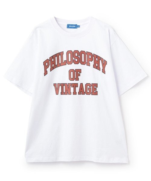 GLAZOS（グラソス）の「【大人向けサイズあり】【プチプラ】フロントカレッジロゴ半袖Tシャツ（Tシャツ/カットソー・キッズ・ホワイト/ベージュ/カーキ/ブルー/ブラック/グレー・S/M/L/LL）」の14枚目の写真