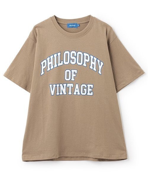 GLAZOS（グラソス）の「【大人向けサイズあり】【プチプラ】フロントカレッジロゴ半袖Tシャツ（Tシャツ/カットソー・キッズ・ホワイト/ベージュ/カーキ/ブルー/ブラック/グレー・S/M/L/LL）」の15枚目の写真