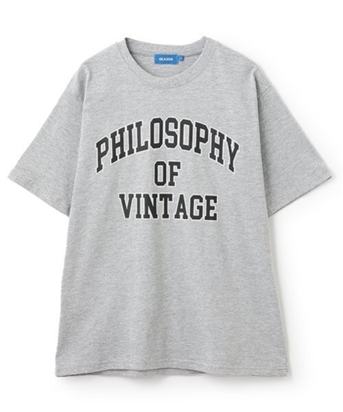 GLAZOS（グラソス）の「【大人向けサイズあり】【プチプラ】フロントカレッジロゴ半袖Tシャツ（Tシャツ/カットソー・キッズ・ホワイト/ベージュ/カーキ/ブルー/ブラック/グレー・S/M/L/LL）」の16枚目の写真