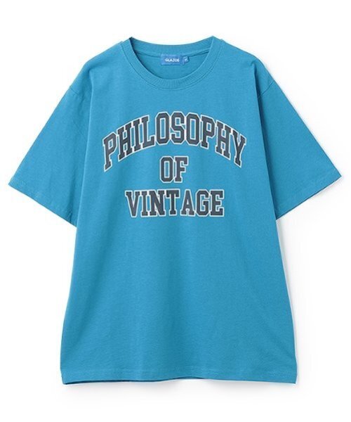 GLAZOS（グラソス）の「【大人向けサイズあり】【プチプラ】フロントカレッジロゴ半袖Tシャツ（Tシャツ/カットソー・キッズ・ホワイト/ベージュ/カーキ/ブルー/ブラック/グレー・S/M/L/LL）」の17枚目の写真