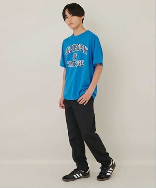 GLAZOS(グラソス)の「【大人向けサイズあり】【プチプラ】フロントカレッジロゴ半袖Tシャツ(Tシャツ/カットソー・キッズ・グレー/ブルー/カーキ/ブラック/ベージュ/ホワイト・S/M/L/LL)」の8枚目の写真