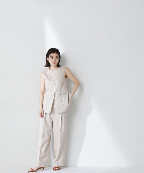 【逸品】 セール】◇【THINK NATURAL】リネンライクパンツ（その他パンツ スーツ・フォーマル・ドレス