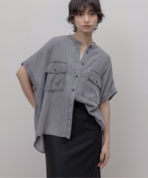 テンセルデニム ドロップショルダーシャツ
