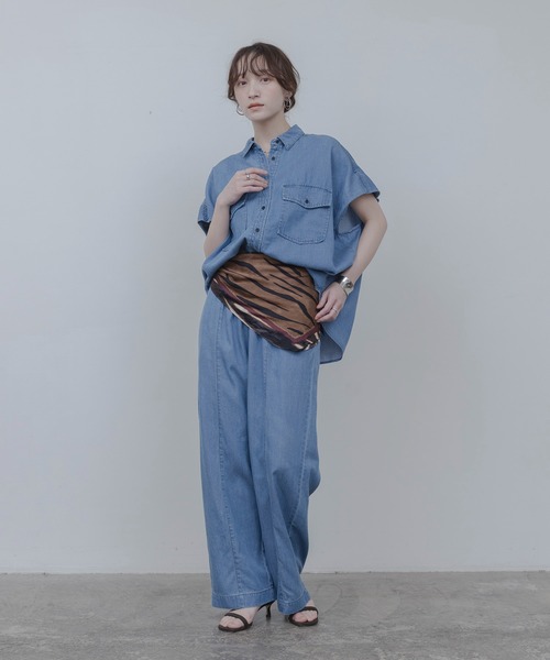 Eimee Law テンセルデニム ドロップショルダーシャツ テンセルデニム ドロップショルダーシャツ Eimee Law│Eimee Law