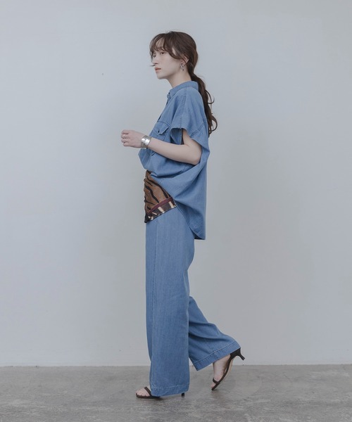 テンセルデニム ドロップショルダーシャツ Eimee Law│Eimee Law