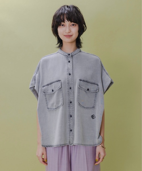 Eimee Law(エイミーロウ)の「テンセルデニム ドロップショルダーシャツ(シャツ/ブラウス・レディース・ライトグレー/ライトブルー/グレー/ブルー・FREE)」の17枚目の写真