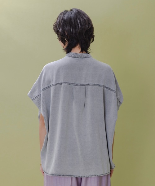 Eimee Law(エイミーロウ)の「テンセルデニム ドロップショルダーシャツ(シャツ/ブラウス・レディース・ライトグレー/ライトブルー/グレー/ブルー・FREE)」の19枚目の写真