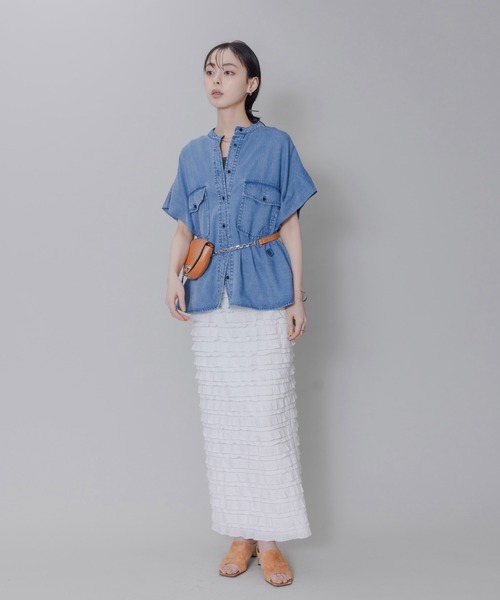 テンセルデニム ドロップショルダーシャツ Eimee Law│Eimee Law