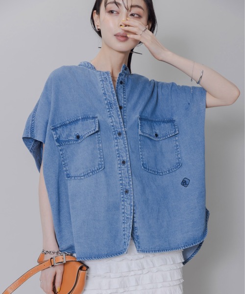 スーパーセール期間限定 テンセルデニム ドロップショルダーシャツ Eimee Law│Eimee Law トップス