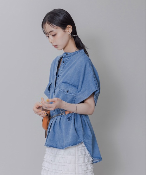 テンセルデニム ドロップショルダーシャツ Eimee Law│Eimee Law