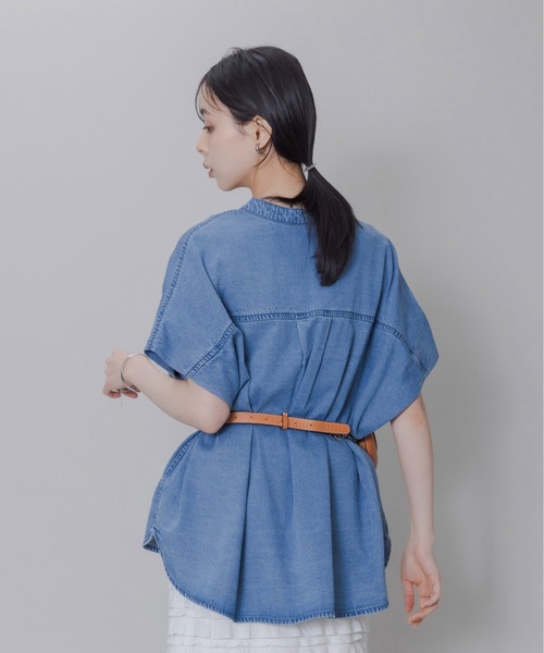 Eimee Law♡2025SSテンセルデニム ドロップショルダーシャツ新品 テンセルデニム ドロップショルダーシャツ Eimee Law│Eimee Law