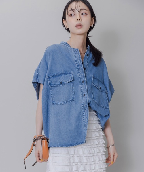 お気にいる テンセルデニム ドロップショルダーシャツ Eimee Law│Eimee Law トップス