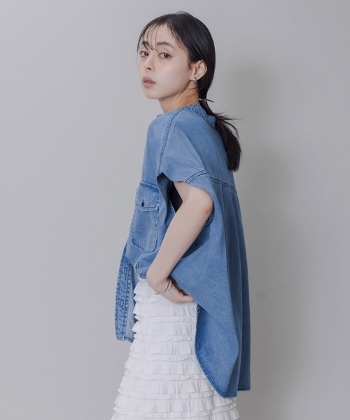 テンセルデニム ドロップショルダーシャツ Eimee Law│Eimee Law