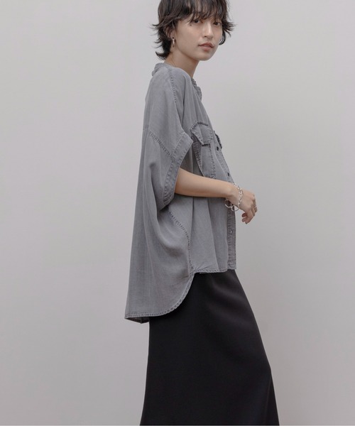 テンセルデニム ドロップショルダーシャツ Eimee Law│Eimee Law