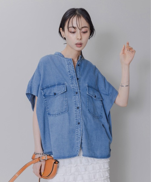 テンセルデニム ドロップショルダーシャツ Eimee Law│Eimee Law