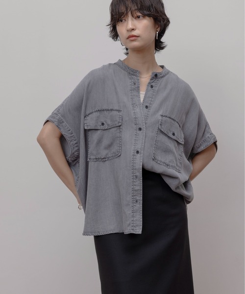 テンセルデニム ドロップショルダーシャツ Eimee Law│Eimee Law