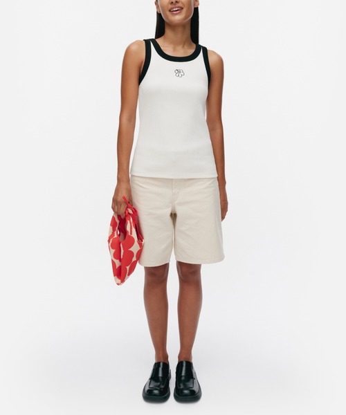 marimekko(マリメッコ)の「【kioski】 Surrea Piirto Uni / tank top(タンクトップ・レディース・レッド/ホワイト・X-SMALL/SMALL/MEDIUM/LARGE)」の2枚目の写真