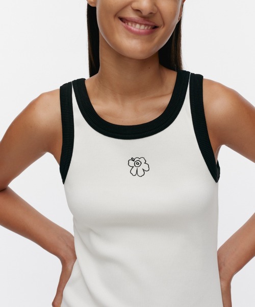marimekko(マリメッコ)の「【kioski】 Surrea Piirto Uni / tank top(タンクトップ・レディース・レッド/ホワイト・X-SMALL/SMALL/MEDIUM/LARGE)」の3枚目の写真