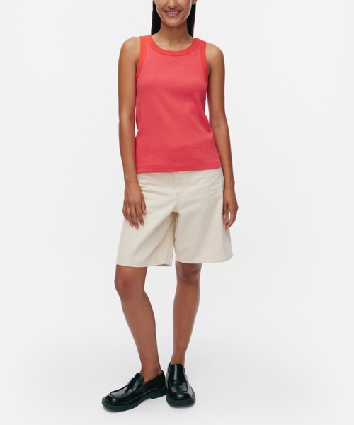 marimekko(マリメッコ)の「【kioski】 Surrea Piirto Uni / tank top(タンクトップ・レディース・レッド/ホワイト・X-SMALL/SMALL/MEDIUM/LARGE)」の6枚目の写真