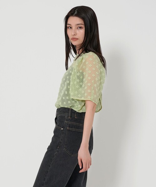 ＜EMMEL REFINES＞EM シフォンカット ジャカード ブラウス セール 30%OFF】＜EMMEL REFINES＞EM シフォンカット ジャカード