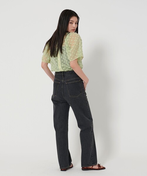 EMMEL REFINES（エメルリファインズ）の「＜EMMEL REFINES＞EM シフォンカット ジャカード ブラウス（シャツ/ブラウス・レディース・オフホワイト/ライム/ブラック・FREE）」の15枚目の写真