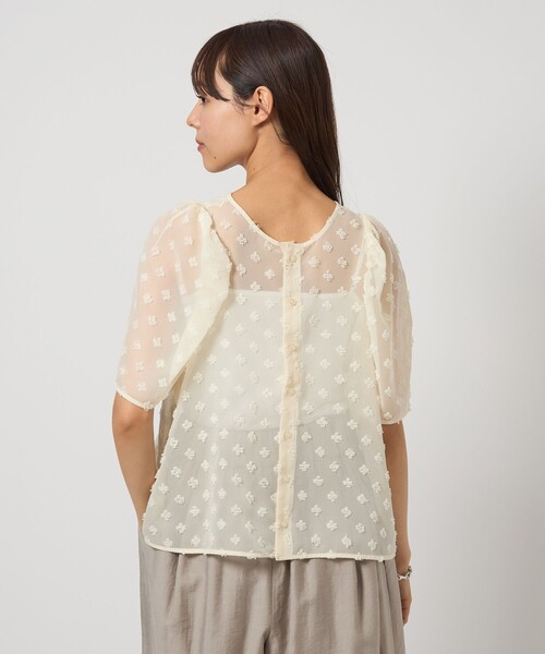 EMMEL REFINES（エメルリファインズ）の「＜EMMEL REFINES＞EM シフォンカット ジャカード ブラウス（シャツ/ブラウス・レディース・オフホワイト/ライム/ブラック・FREE）」の21枚目の写真