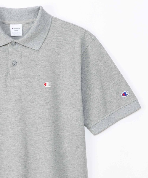 Champion（チャンピオン）の「【Champion】ワンポイント刺繍ロゴ ポロシャツ ユニセックス（ポロシャツ・レディース・杢グレー/ブラック/ホワイト/ネイビー・M/L/XL）」の13枚目の写真