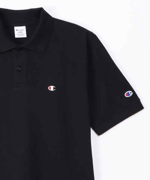 Champion（チャンピオン）の「【Champion】ワンポイント刺繍ロゴ ポロシャツ ユニセックス（ポロシャツ・レディース・杢グレー/ブラック/ホワイト/ネイビー・M/L/XL）」の9枚目の写真