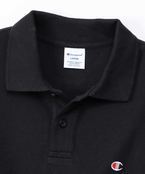 Champion（チャンピオン）の「【Champion】ワンポイント刺繍ロゴ ポロシャツ ユニセックス（ポロシャツ・レディース・杢グレー/ブラック/ホワイト/ネイビー・M/L/XL）」の10枚目の写真