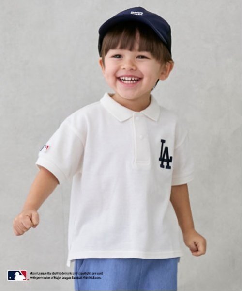 petit main（プティマイン）の「【MLB】ポロシャツ（ポロシャツ・キッズ・ライトブルー/ネイビー/キナリ/レッド・110cm/130cm/90cm/80ｃｍ/100cm/120cm）」の2枚目の写真