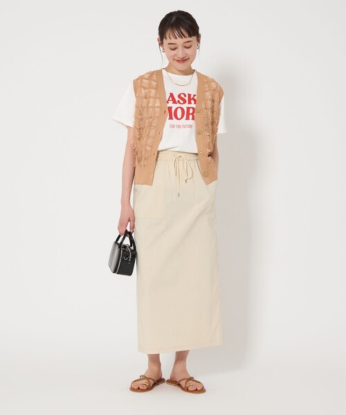 ぶーふ‼️グリーンレーベルリラクシング✨フリンジ ニット ベスト UNITED ARROWS green label relaxing｜フリンジ ニット ベスト