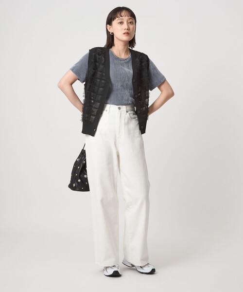 GREEN LABEL RELAXING ホワイトベスト green label relaxing ベスト ジレ レース レディース