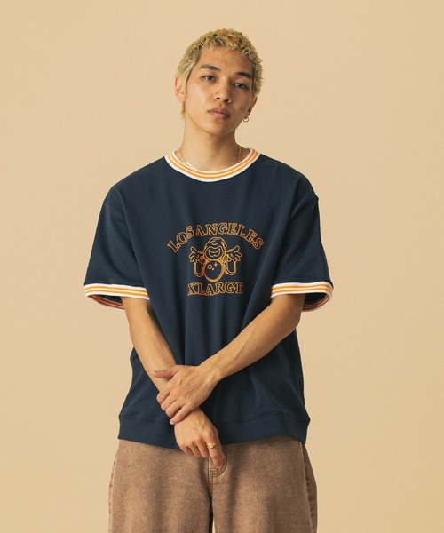 早い者勝ち XLARGE RINGER S/S CREWNECK SWEATSHIRT リブがPOINT セール】RINGER S/S CREWNECK SWEATSHIRT（スウェット）｜XLARGE