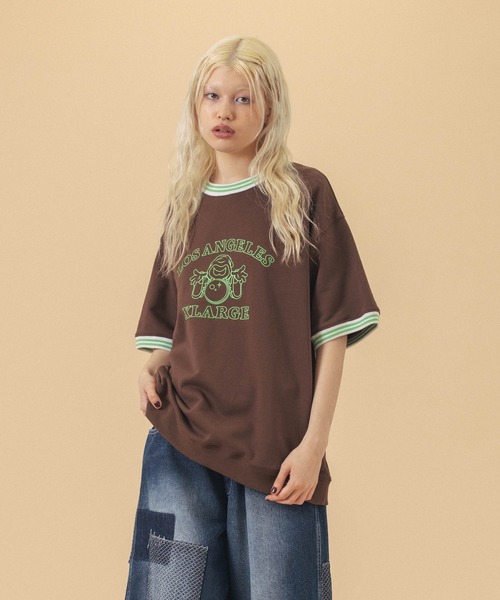 早い者勝ち XLARGE RINGER S/S CREWNECK SWEATSHIRT リブがPOINT セール】RINGER S/S CREWNECK SWEATSHIRT（スウェット）｜XLARGE
