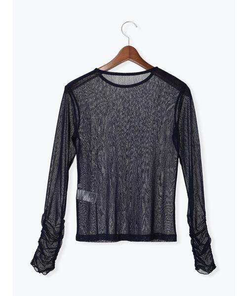 Te chichi（テチチ）の「【宮本茉由着用】ランダムドットチュールギャザートップス（Tシャツ/カットソー・レディース・ベージュ/ネイビー・F）」の10枚目の写真