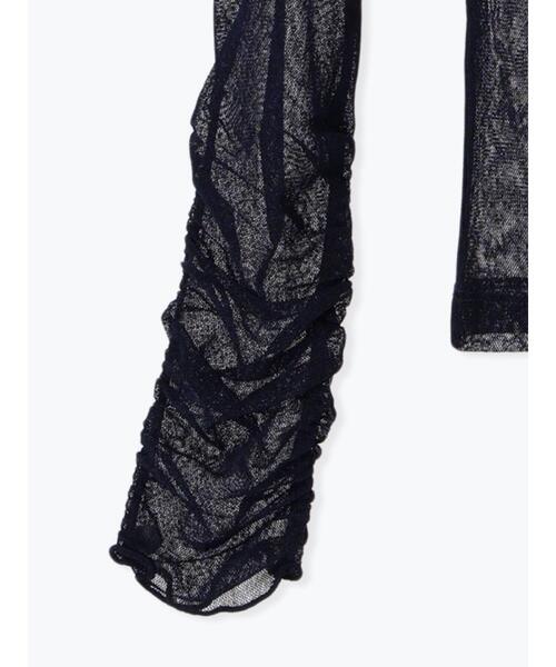 Te chichi（テチチ）の「【宮本茉由着用】ランダムドットチュールギャザートップス（Tシャツ/カットソー・レディース・ベージュ/ネイビー・F）」の12枚目の写真