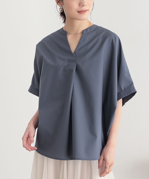 スキッパー　ドルマンシャツ Amazon | [X and Z] スキッパーVネックシャツ シャツ レディース