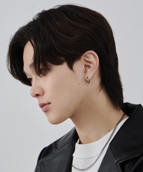 WYZ(ダブリューワイジィー)の「シンプルフープピアス(両耳用)(ピアス(両耳用)・メンズ・ゴールド/ブラック/シルバー・FREE)」の17枚目の写真