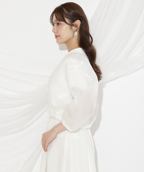 WILLSELECTION（ウィルセレクション）の「シアーダンボールブルゾン（ブルゾン・レディース・オフホワイト/ブラック/ピンク・FREE）」の4枚目の写真