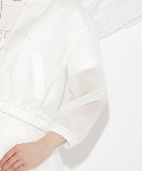 WILLSELECTION（ウィルセレクション）の「シアーダンボールブルゾン（ブルゾン・レディース・オフホワイト/ブラック/ピンク・FREE）」の7枚目の写真