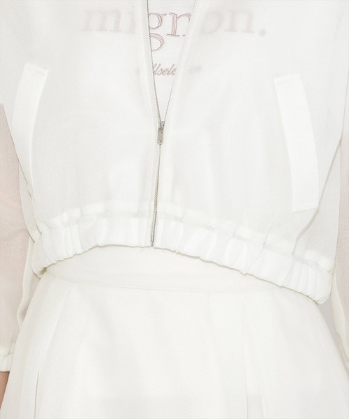 WILLSELECTION（ウィルセレクション）の「シアーダンボールブルゾン（ブルゾン・レディース・オフホワイト/ブラック/ピンク・FREE）」の8枚目の写真