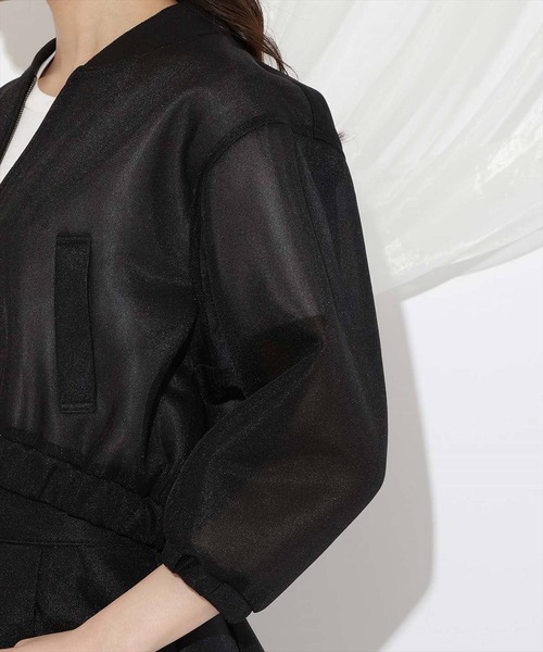 WILLSELECTION（ウィルセレクション）の「シアーダンボールブルゾン（ブルゾン・レディース・オフホワイト/ブラック/ピンク・FREE）」の13枚目の写真