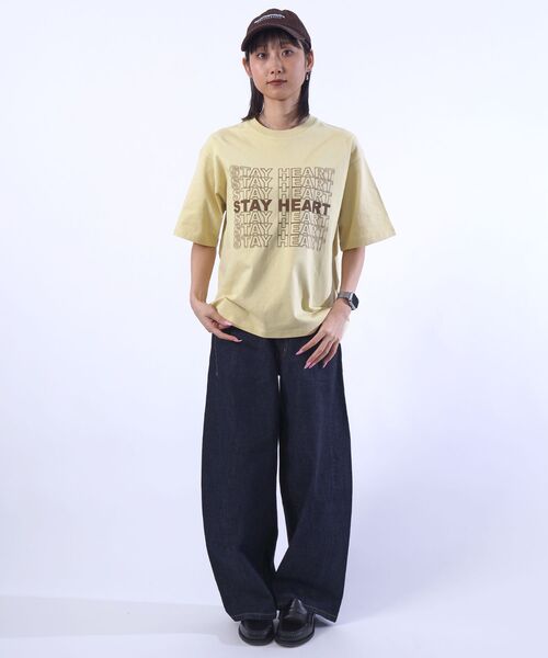 FFEIN(フェイン)の「お気に入り数2.8万人突破/新色追加【FFEIN(フェイン)】メッセージロゴショート丈Tシャツ / Tシャツ クルーネック 半袖 プリント ぼかしロゴ 【短丈】(Tシャツ/カットソー・メンズ・ブラック/ホワイト/レッド/ネイビー/その他1/その他2/ライトブルー/モカ/レモンイエロー・SMALL/MEDIUM/LARGE)」の11枚目の写真
