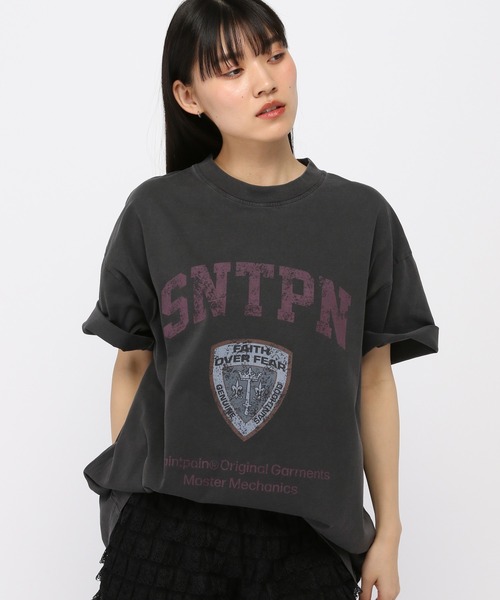 SAINTPAIN（セイントペイン）の「【UNISEX】SAINTPAIN／COP PIGMENT T（Tシャツ/カットソー・レディース・ブラック/チャコール・MEDIUM/LARGE）」の13枚目の写真