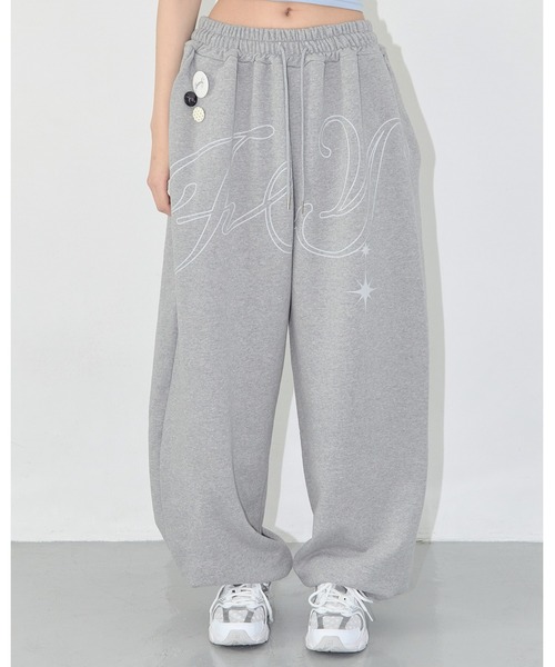 FANCY CLUB(ファンシークラブ)の「FANCY CLUB/エンゼルビンテージパンツ(スウェットパンツ・レディース・ライトグレー/ブラック/ライトブルー・FREE)」の13枚目の写真