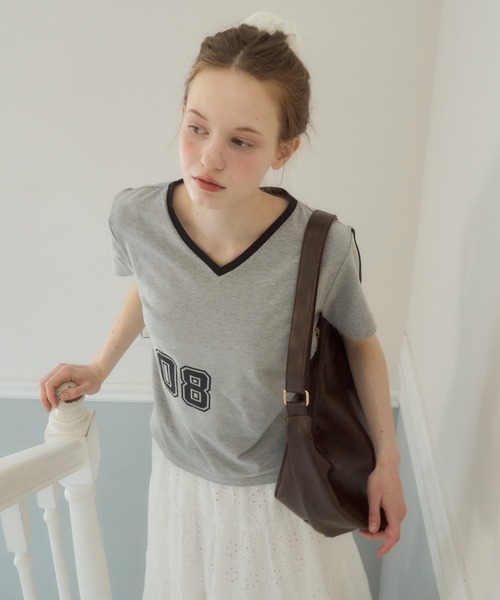 Birthday room（バースデイルーム）の「フェイクレザーショルダーバッグ/fake leather shoulder bag（ショルダーバッグ・レディース・ブラウン/ピンク・FREE）」の4枚目の写真